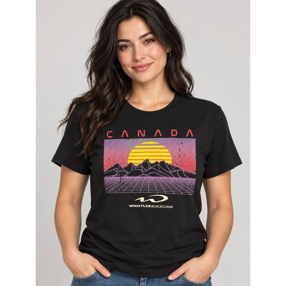 Whistler Blackcomb Canada Sunset Mountain Tee District Perfect Tri Large